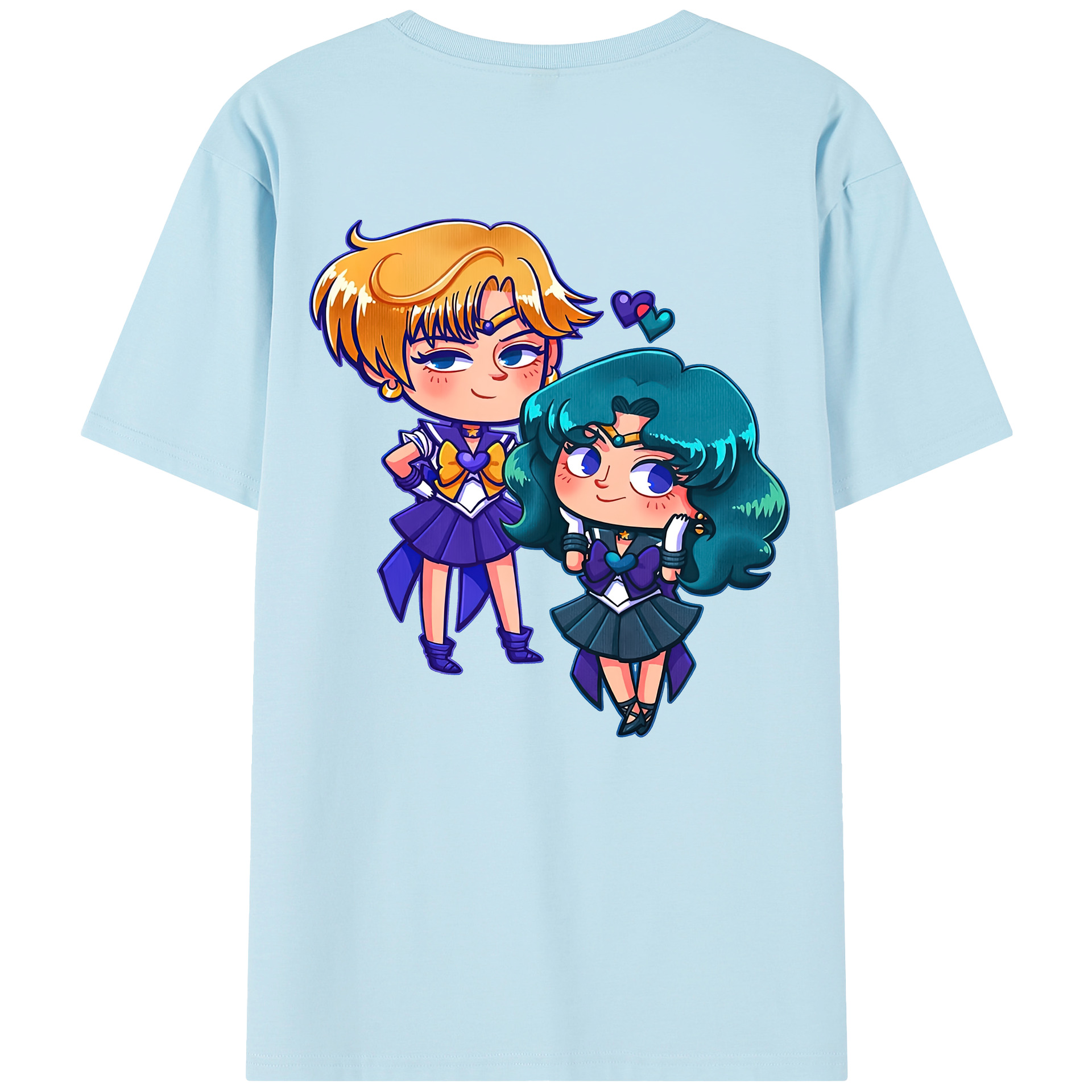 （画像用） 美少女戦士セーラームーン 天王はるか Sailor Moon Tenoh Haruka 綿100％半袖Tシャツ（背面プリント）